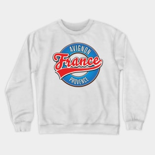 Avignon Provence France retro logo Crewneck Sweatshirt